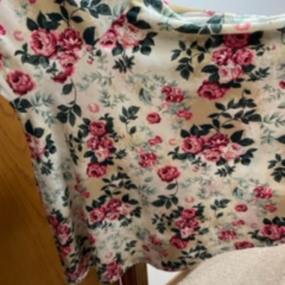 LuLaRoe Nikki NWT Women’s Small Tank Dress, Pink flowers, Green leaves, Pockets - Picture 7 of 8